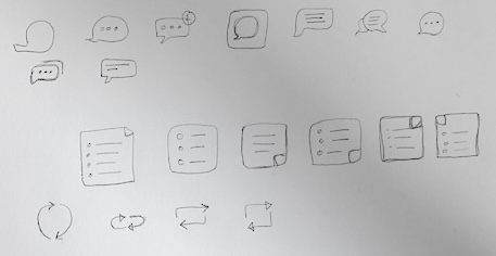 Early icon sketches