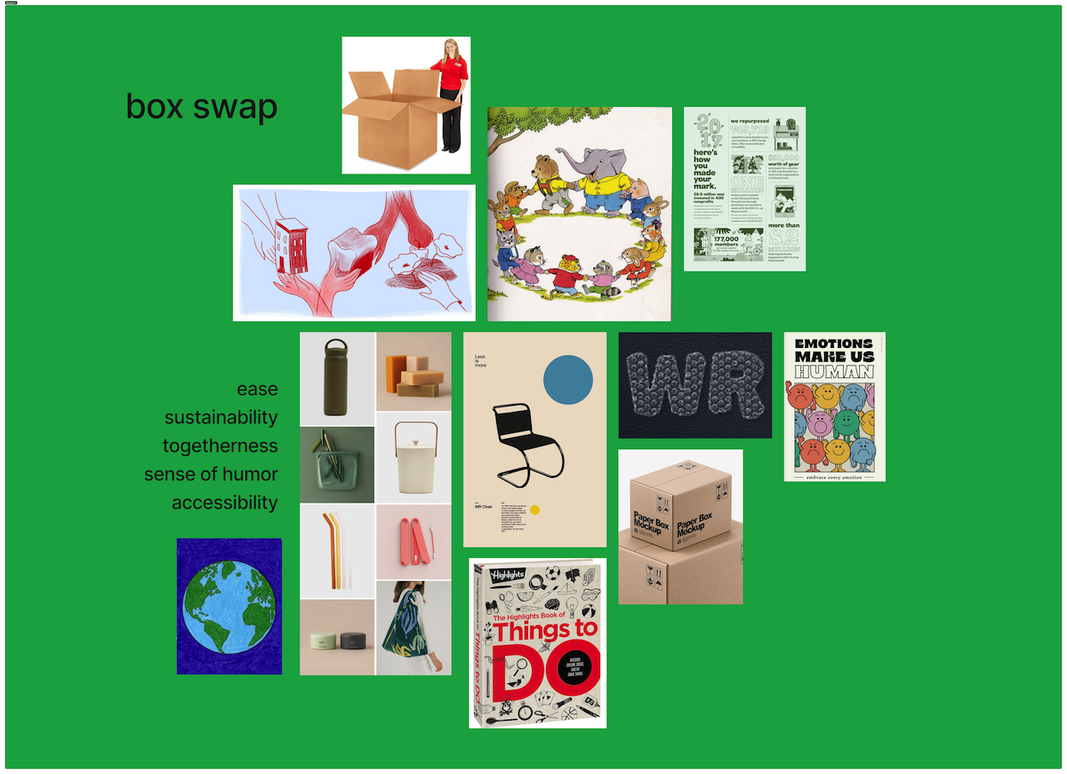 Box Swap moodboard