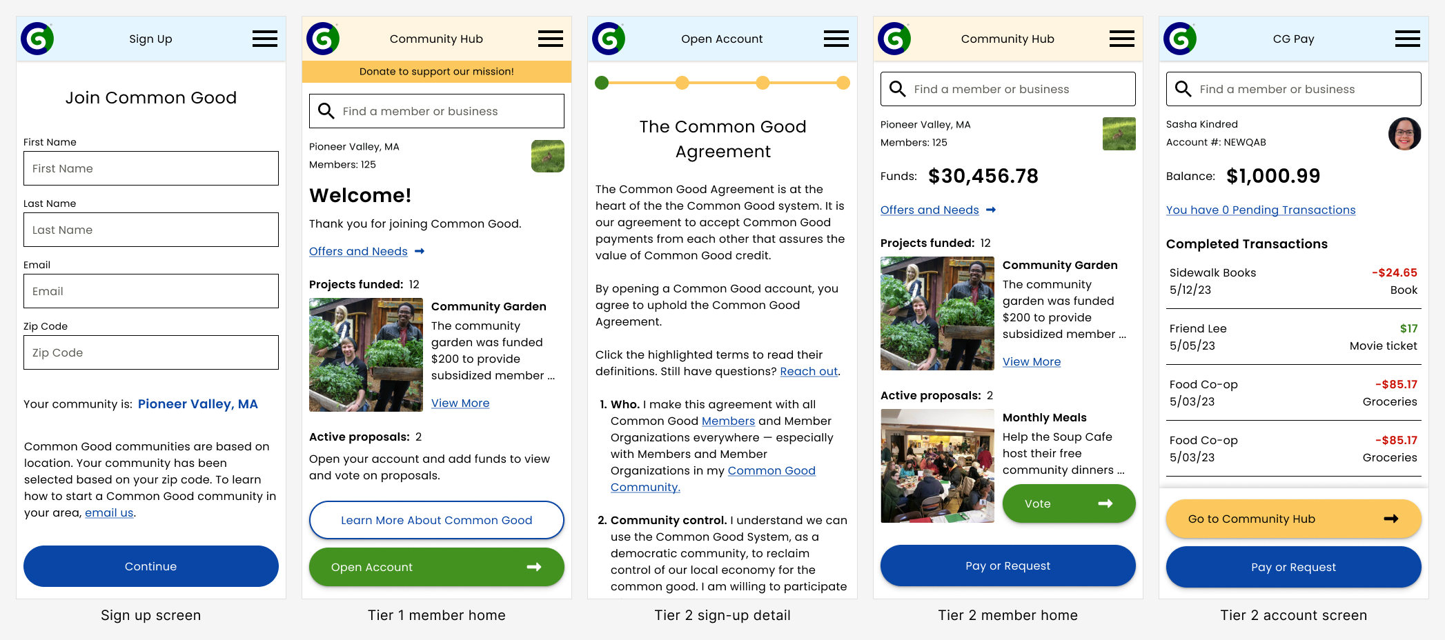 Redesigned sign-up flow